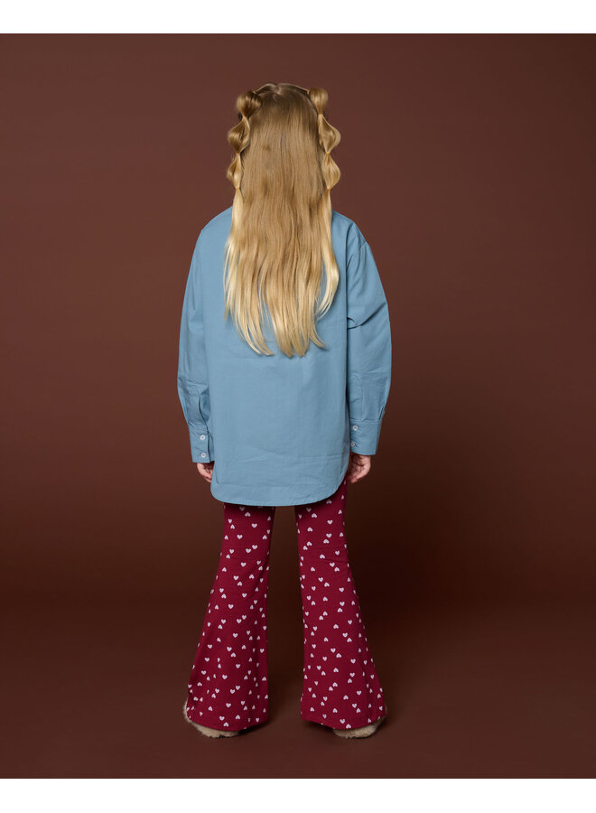 Petit Blush - Bowie flared pants - Hearts AOP