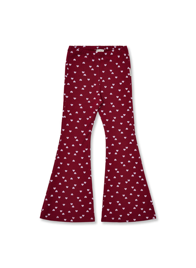 Bowie flared pants - Hearts AOP