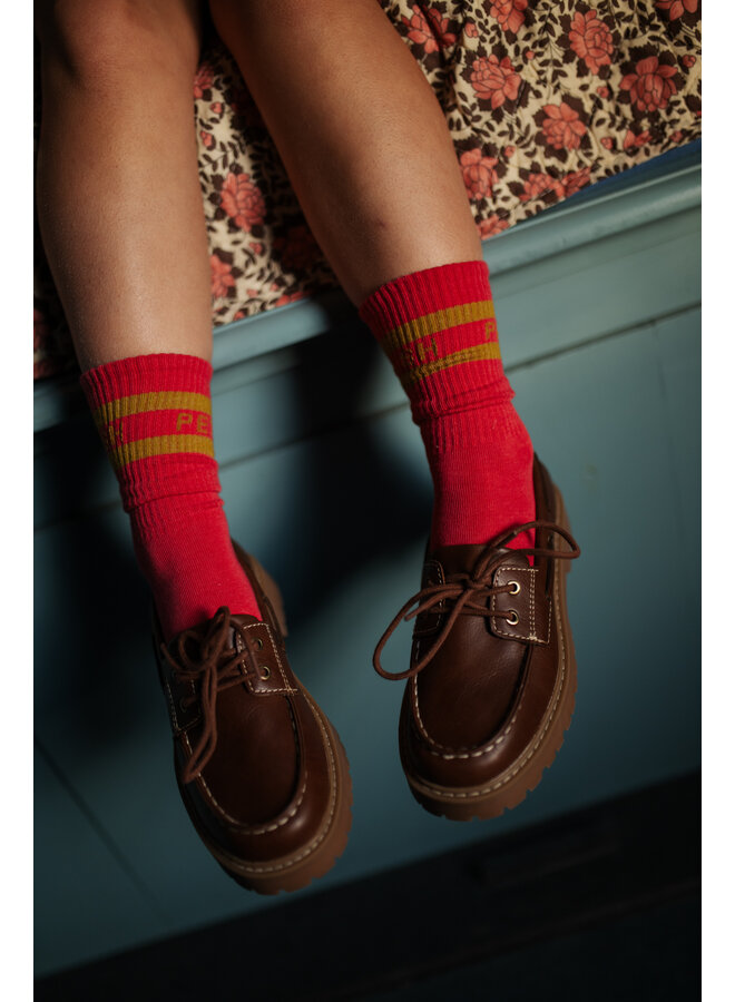 Petit Blush - Sport socks - Raspberry/Moss