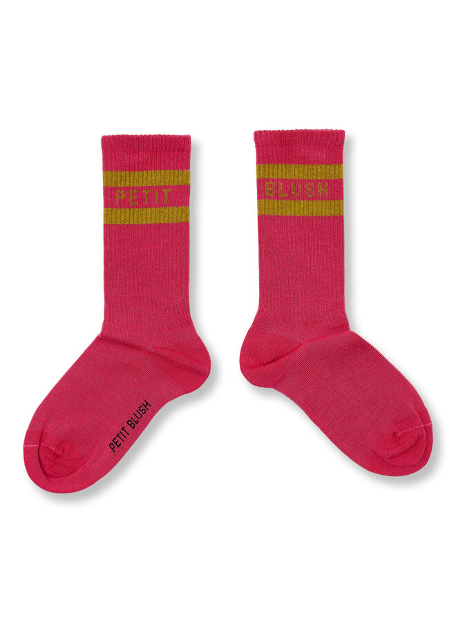 Sport socks - Raspberry/Moss