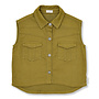 Petit Blush - Denim waistcoat - Khaki