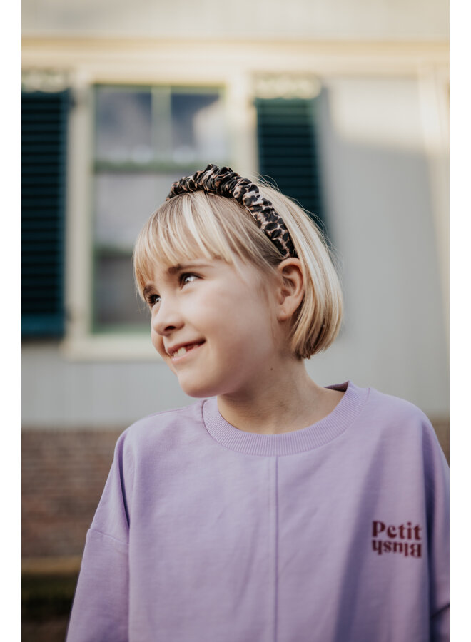 Petit Blush - Smocked headband - Leopard AOP