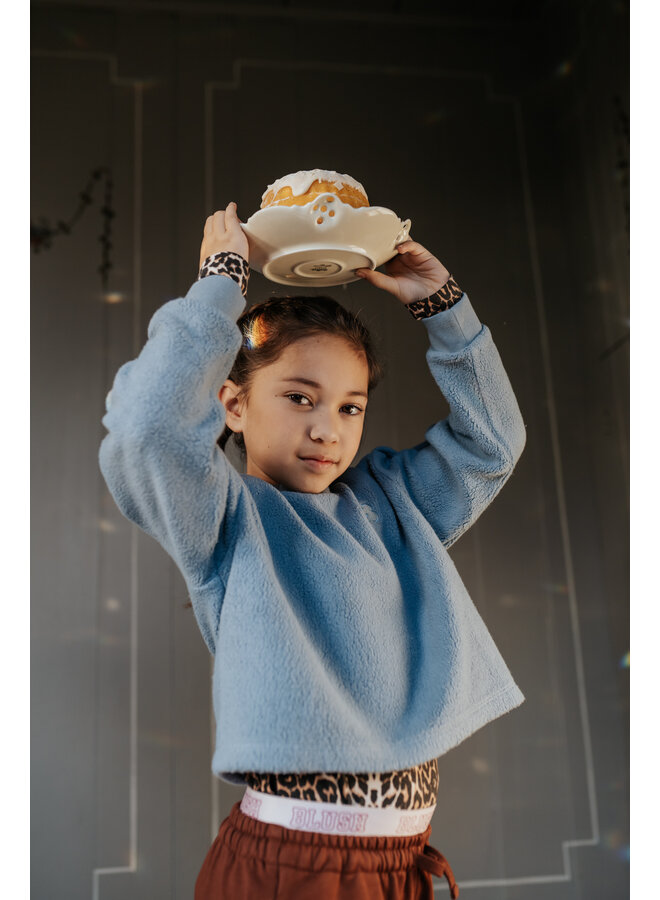 Petit Blush - Teddy sweater - Ice blue