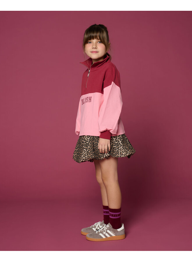 Petit Blush - Ballon skirt - Leopard AOP