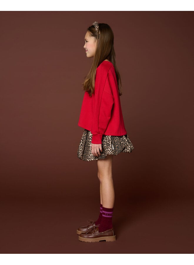 Petit Blush - Ballon skirt - Leopard AOP