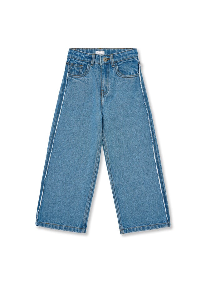 Wide leg jeans - Mid blue