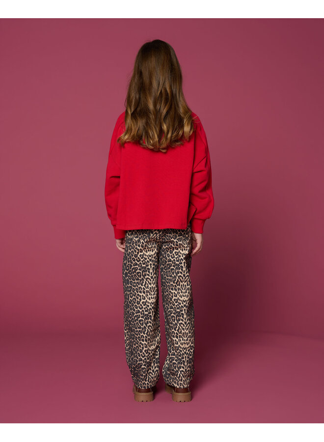 Petit Blush - Ballon fit jeans - Leopard AOP