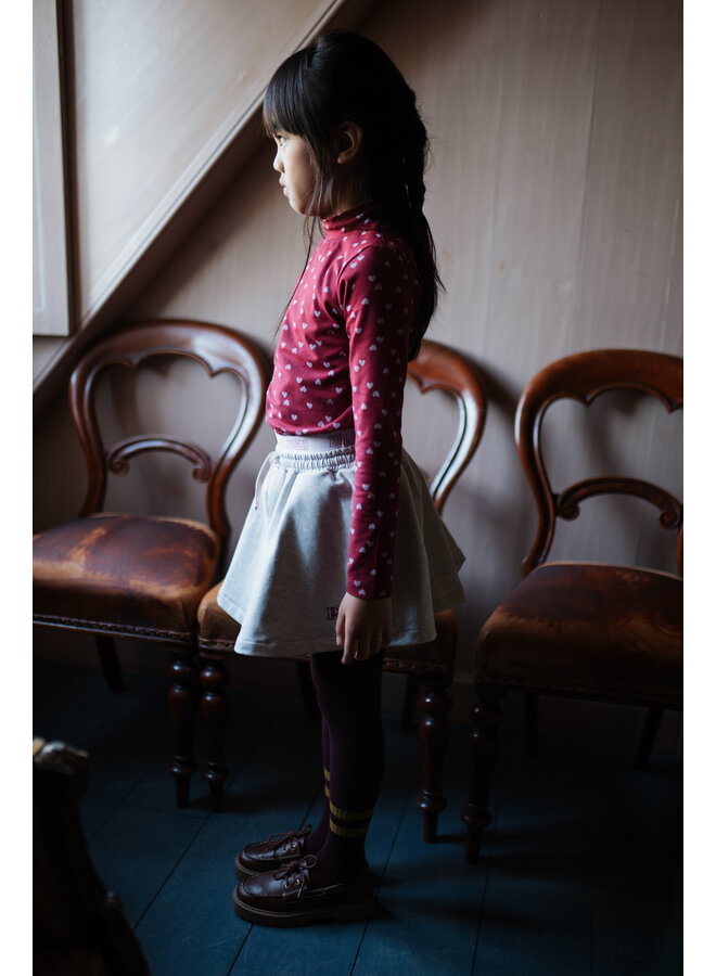 Petit Blush - Turtle neck - Hearts AOP