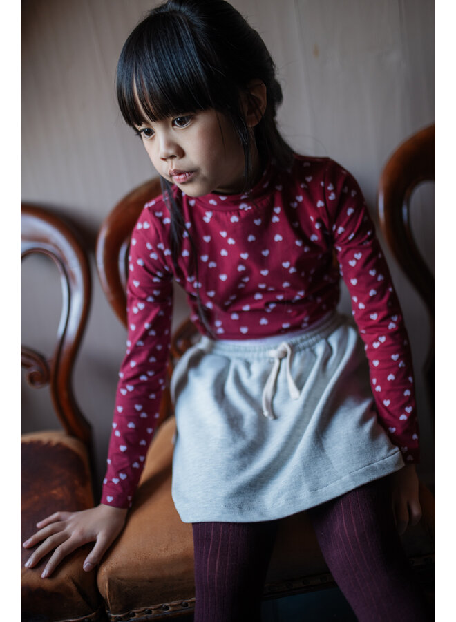 Petit Blush - Turtle neck - Hearts AOP
