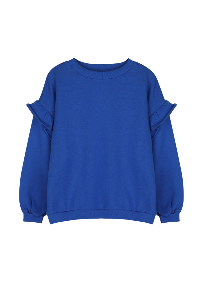 Lois ruffle sweater - Cobalt blue