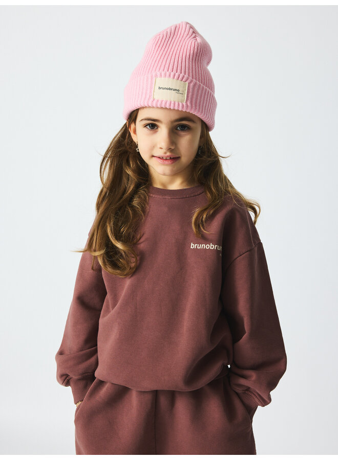 brunobruno nation - Norah sweatshirt - Marron plum