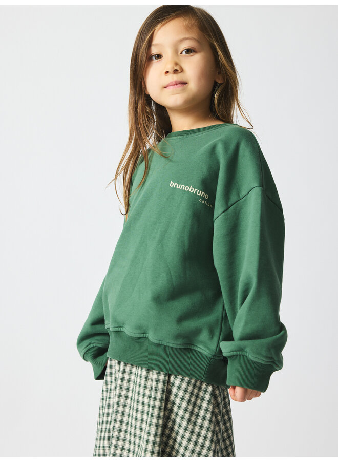 brunobruno nation - Norah sweatshirt - Myrtle green