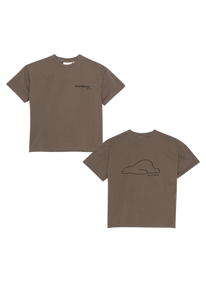 Nanna out of office t-shirt - Major brown