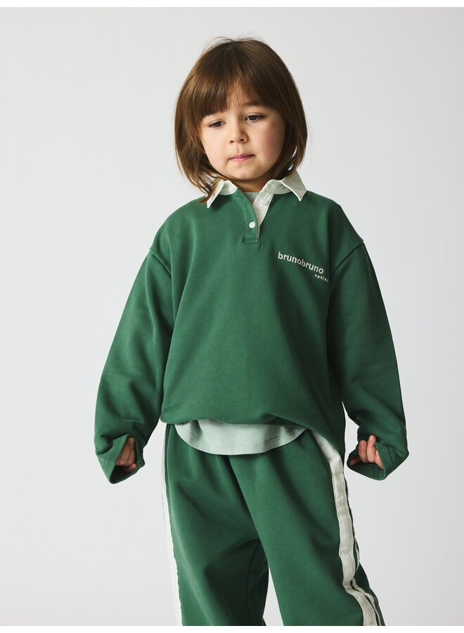 brunobruno nation - Dana polo sweatshirt NB - Myrtle green