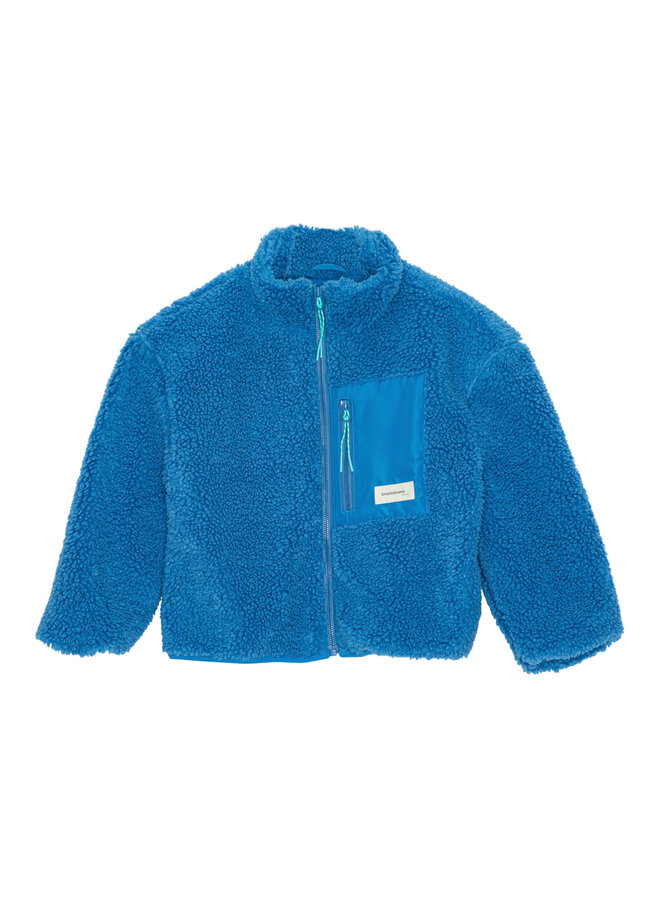 brunobruno nation - Rori teddy jacket - Pacific coast blue