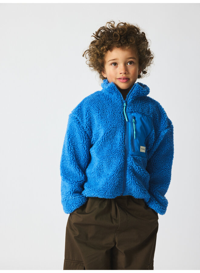 brunobruno nation - Rori teddy jacket - Pacific coast blue