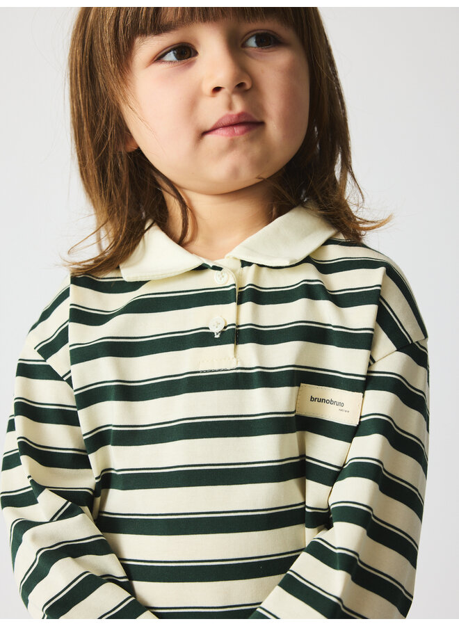 brunobruno nation - Kai polo t-shirt - Myrtle jersey stripe