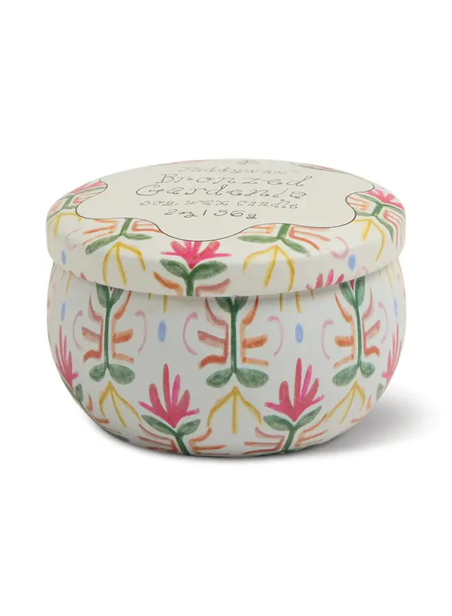 Paddywax - Printed tin candle - Bronzed gardenia