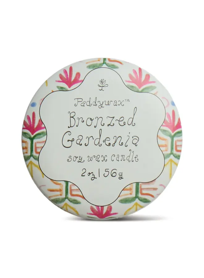 Paddywax - Printed tin candle - Bronzed gardenia