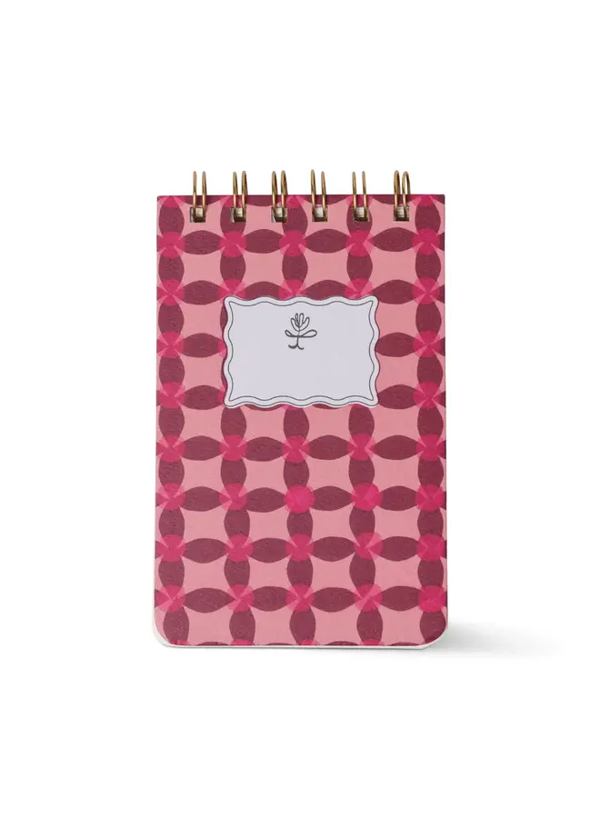 Tulip twin wire notepad - Pinwheel pink