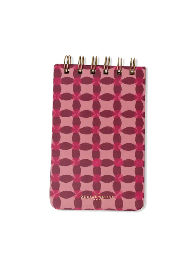 DesignWorks Ink - Tulip twin wire notepad - Pinwheel pink