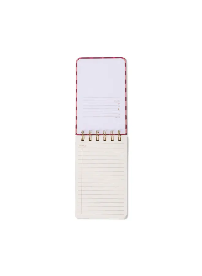 DesignWorks Ink - Tulip twin wire notepad - Pinwheel pink