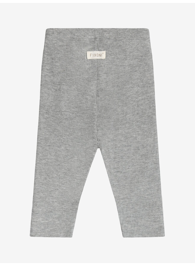 Fixoni - Leggings melange rib - Flint gray melange