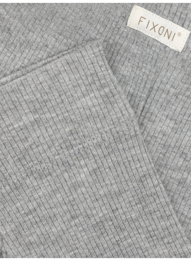 Fixoni - Leggings melange rib - Flint gray melange