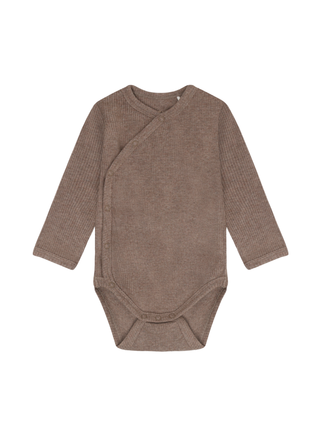 Wrap body ls melange rib - Mountain trial melange