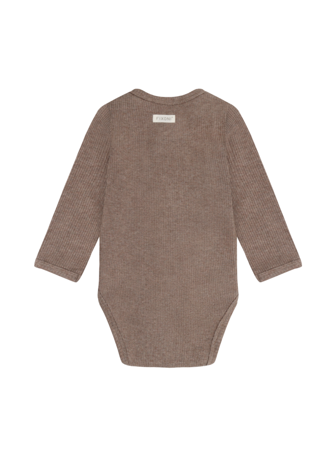 Fixoni - Wrap body ls melange rib - Mountain trial melange