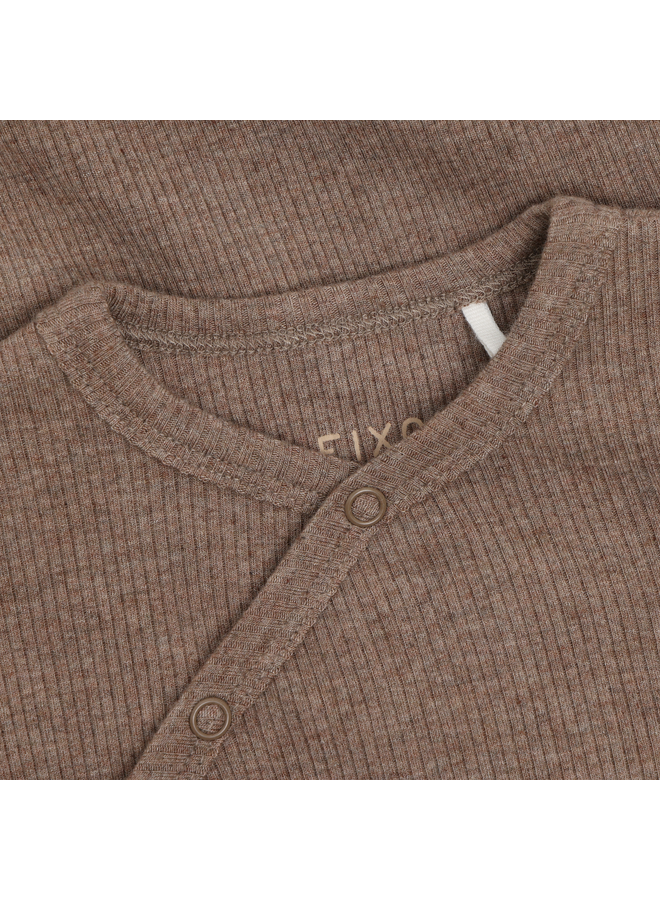 Fixoni - Wrap body ls melange rib - Mountain trial melange