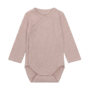 Fixoni - Wrap body ls melange rib - Pale mauve melange