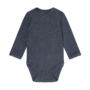 Fixoni - Wrap body ls melange rib - Vintage indigo melange