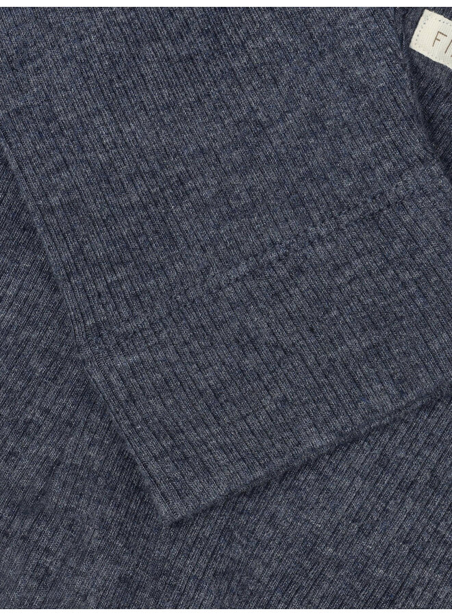 Fixoni - Leggings melange rib - Vintage indigo melange