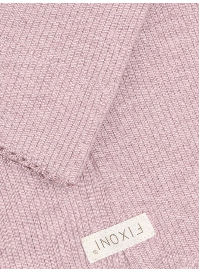 Fixoni - Leggings melange rib - Pale mauve melange