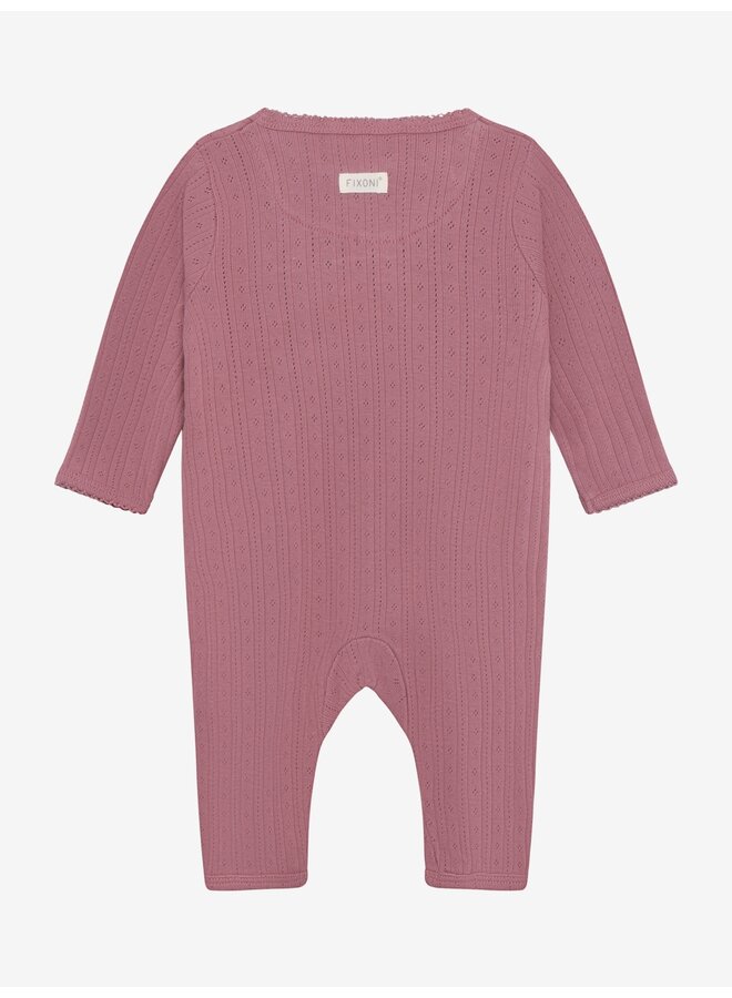 Fixoni - Romper ls pointelle - Nostalgia rose