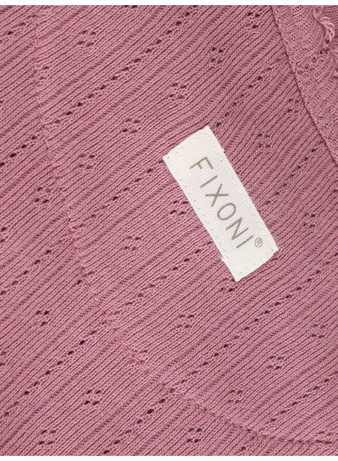Fixoni - Romper ls pointelle - Nostalgia rose