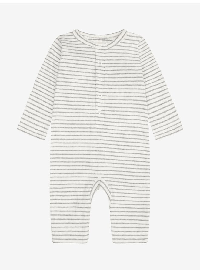 Romper ls rib - Flint gray melange