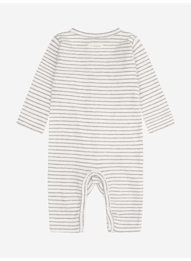 Fixoni - Romper ls rib - Flint gray melange