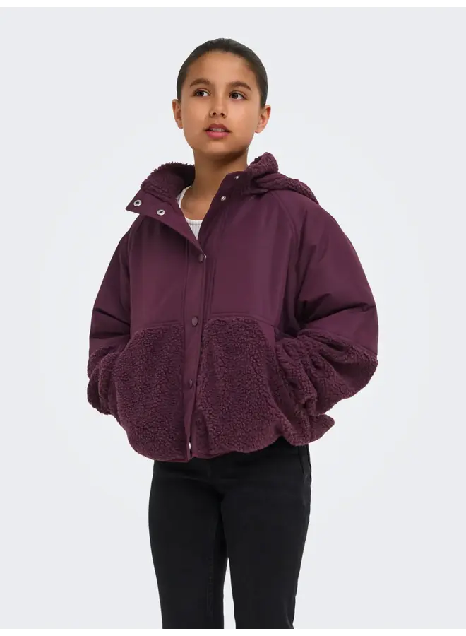 Kids Only - Nomi teddy mix jacket - Winetasting