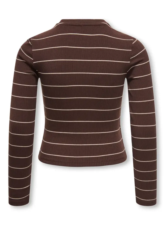 Kids Only - Lupe stripe tee - Chicory coffee/Pumice stone