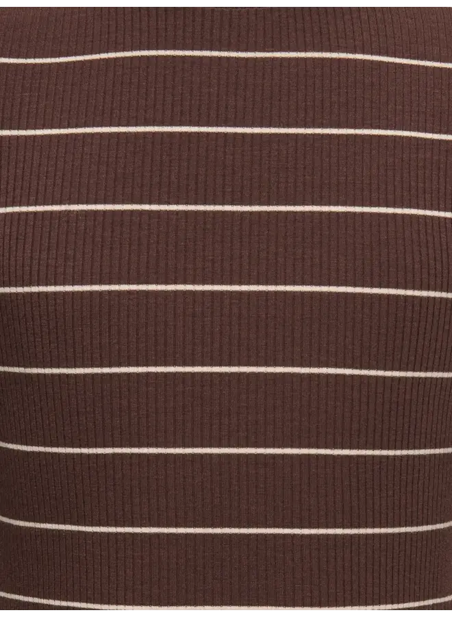 Kids Only - Lupe stripe tee - Chicory coffee/Pumice stone