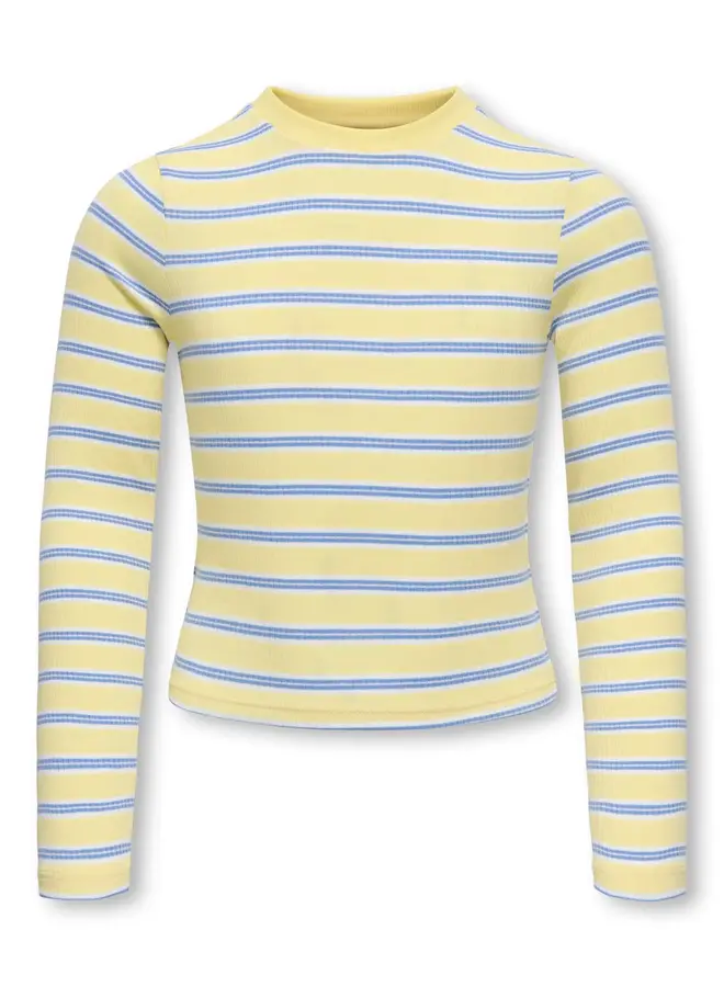 Lupe stripe tee - Mellow yellow allure/White