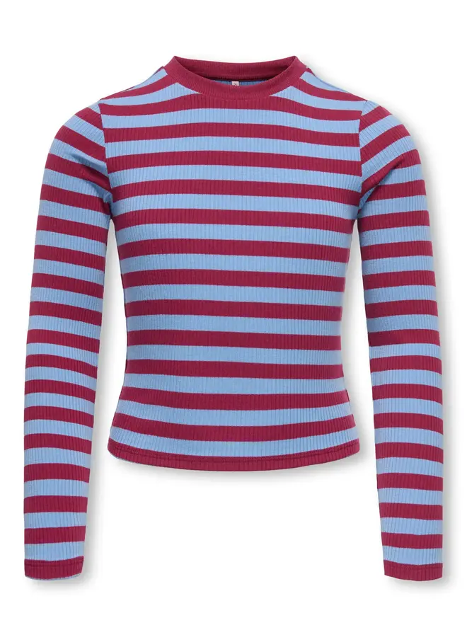 Lupe stripe tee - Allure/Rumba red