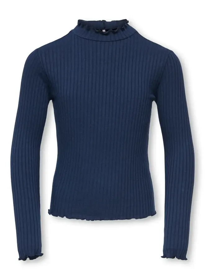 Fransiska high-neck top - Navy blazer
