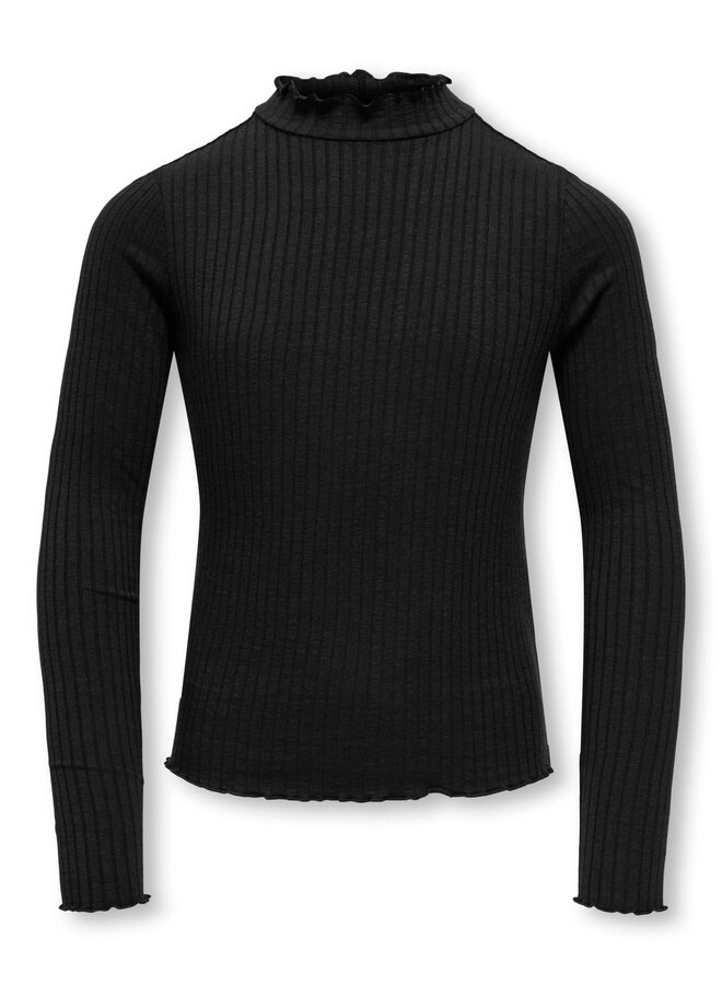 Fransiska high-neck top - Black