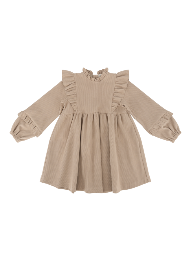 The littlecuties - Dress Delphine - Rib beige