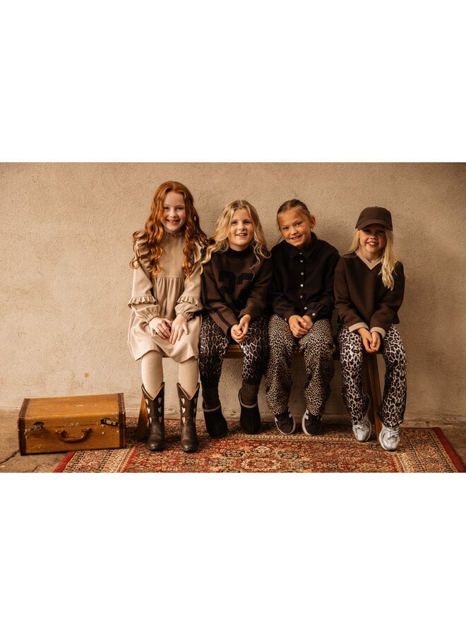 The littlecuties - Flarepants - Caramel brown leopard