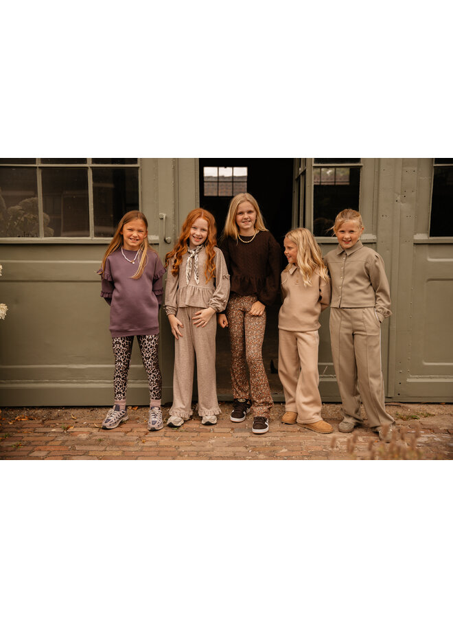 The littlecuties - Flarepants - Wild flowers brown