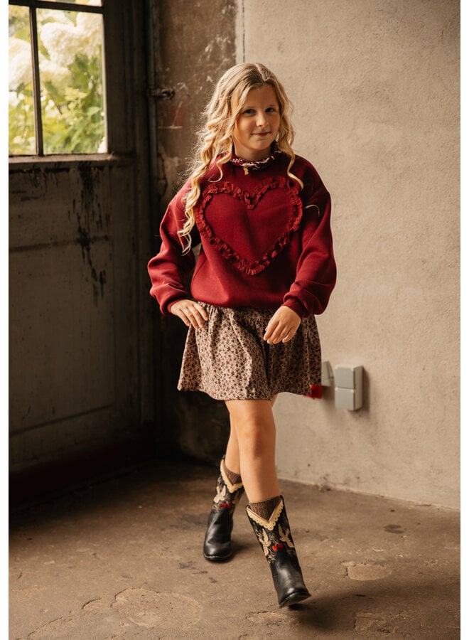 The littlecuties - Ruffle skirt Lilli - Mauve flowers